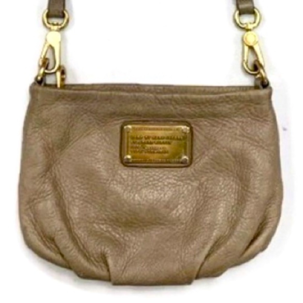 MARC JACOBS ✨ Crossbody Handbag Percy taupe leather gold brass hardware